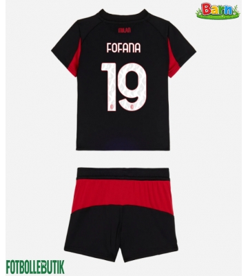 AC Milan Youssouf Fofana #19 Hemmaställ Barn 2025-26 Kortärmad (+ Korta byxor)